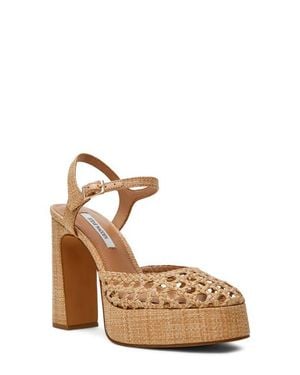 Steve Madden Lexie Ankle Strap Platform Pump - Brown