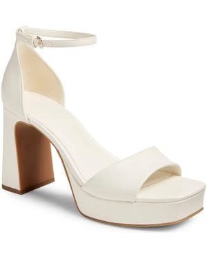 BP. Helix Platform Ankle Strap Sandal - White