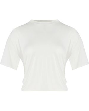 Pcfg Free Heaven Crop Draped Tshirt - White