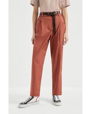 Brunello Cucinelli Five-Pocket Pants - Red