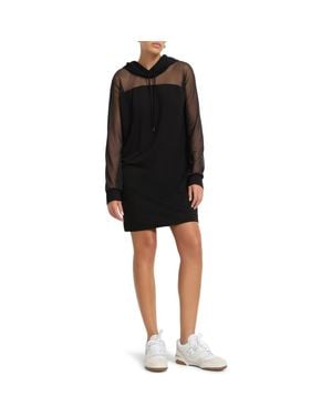 MARCELLA Park Hooded Sweatshirt Dress - Black