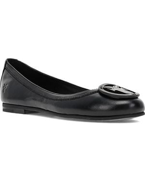 Frye Carson Logo Ballet Flat - Black