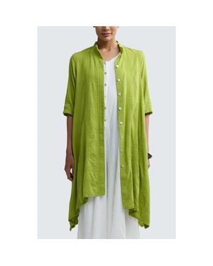 Luukaa Vela Check-Embroidered Shirt Dress - Green