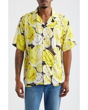 Market Smiley All The Time Camp Shirt - Yellow