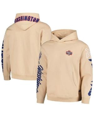 The Wild Collective Washington Mystics Graffiti Acid Wash Pullover Hoodie - Natural