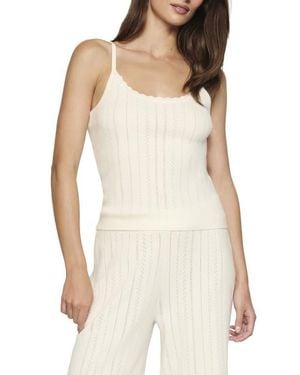 Eberjey Pointelle Knit Scoop Neck Camisole - White