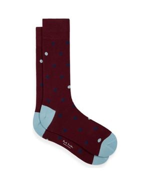 Paul Smith Orlando Polka Dot Dress Socks - Red