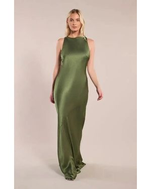 Rewritten Paris Cross Back Dress - Green
