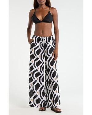 Sea Level Surf Cover-Up Pants - White