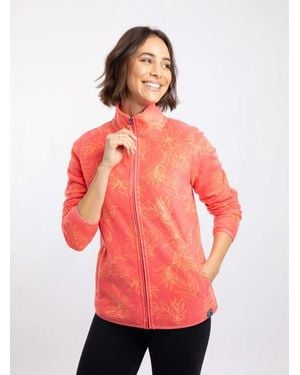 Weird Fish Rochelle Full Zip Microfleece Jacket - Red