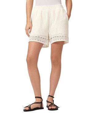 AllSaints Elma Open Stitch Lace Trim Shorts - White