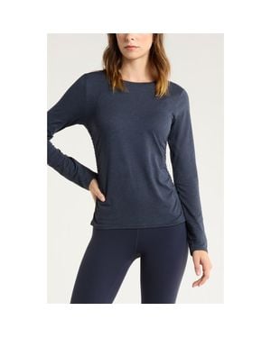 Zella Restore Soft Lite Ruched Long Sleeve T-Shirt - Blue