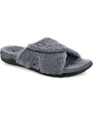 Strive Zoey Faux Fur Slipper - Gray