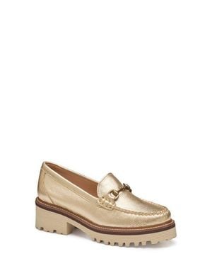 Johnston & Murphy Emmalynn Lug Sole Bit Loafer - Natural