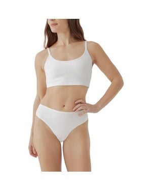 Pact Organic Cotton Everyday Strappy Scoop Bralette - White