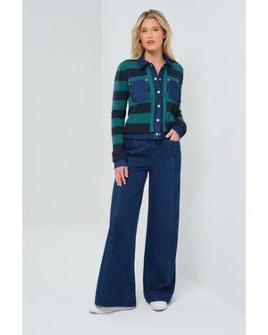 Anatomie Katson Performance Denim Wide Leg Pant - Blue