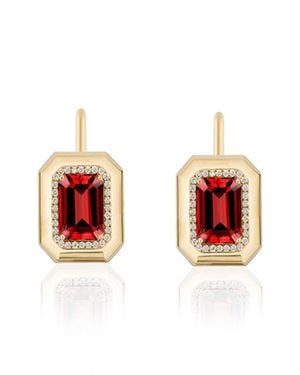 Goshwara G-Classic Emerald Cut Drop Earrings - White