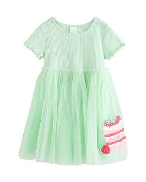 Next Kids' Cake Appliqué Tulle Dress - Green