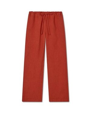 VIR VITA Delphine Linen Pant - Red
