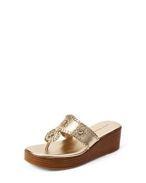 Jack Rogers Jacks High Wedge Sandal - Brown