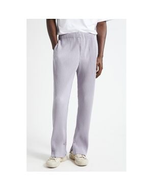 Homme Plissé Issey Miyake Monthly Colors June Pleated Straight Leg Pants - Purple
