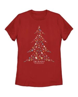 Friends Christmas Icons Graphic T-Shirt - Red