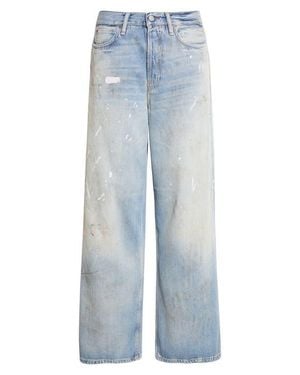 Acne Studios 1981 Trafalgar Distressed Organic Cotton & Lyocell Denim Wide Leg Jeans - Blue
