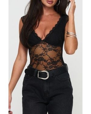 Princess Polly Tantalize Lace Bodysuit - Black
