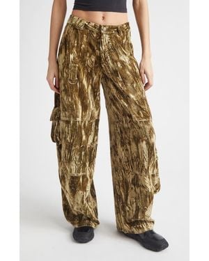 Collina Strada Wide Leg Cargo Pants - Natural