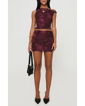 Princess Polly Rose Tank Top & Miniskirt Set - Red