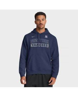 Nike New York Yankees Primetime Club Hoodie - Blue