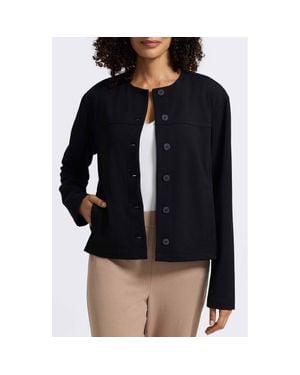 Foxcroft Valerie Crepe Knit Jacket - Black