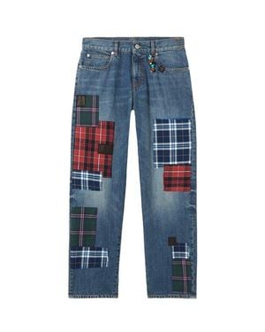 Fortela Jill Custom Wash 5-Pocket Denim Pants - Blue