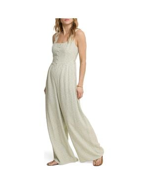 Nobody's Child Cora Stripe Jumpsuit - Gray