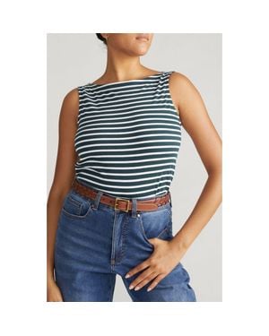 UNIVERSAL STANDARD Noyack Breton Stripe Tank - Blue