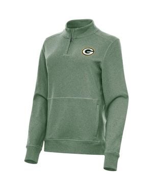 Antigua Bay Packers Crush Quarter-Zip Jacket - Green