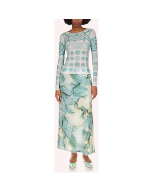 Anna Sui Cosmos Mesh Skirt - Green