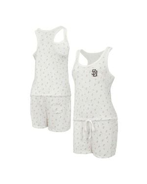 Concepts Sport San Diego Padres Gardner Hacci Knit Romper - White