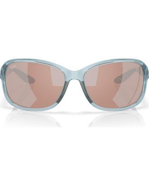 Costa Del Mar Seadrift 58Mm Polarized Square Sunglasses - Brown