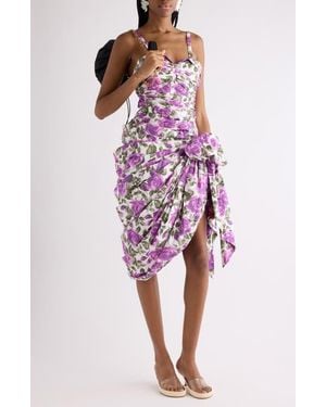 Chloé Roses Print Organic Cotton Poplin Dress - Red