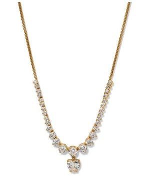 Nadri Astrid Heart Frontal Necklace - Metallic