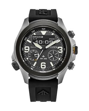 Citizen Promaster Land Eco-Drive Rubber Strap Watch, 43.9Mm - Black