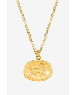 Dower & Hall Inspiring Lion Talisman Necklace - Metallic