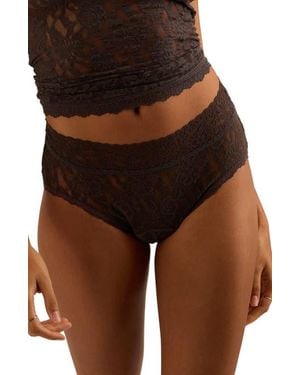 Hanky Panky X Saalt Signature Lace Leakproof French Briefs - Brown