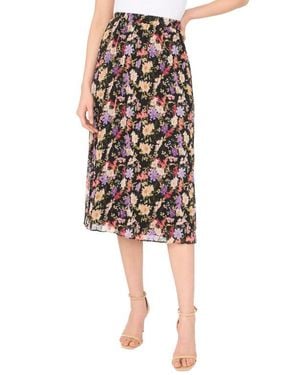 Cece Sunburst Pleated Midi Skirt - Multicolor