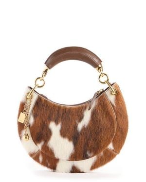 Chloé Banana Genuine Calf Hair Hobo Bag - Brown