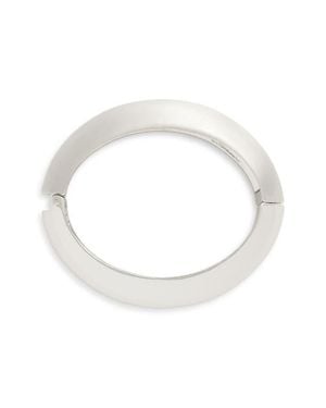 Open Edit Concave Hinge Bangle - White