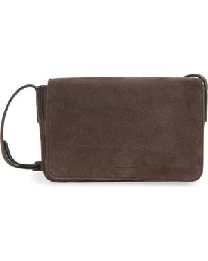 Mansur Gavriel Clio Suede Shoulder Bag - Brown