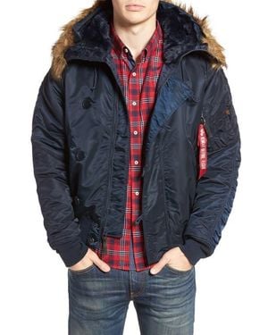 Alpha Industries N-2B Short Hooded Parka - Blue