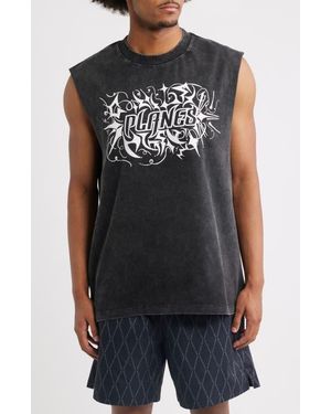 PAPER PLANES Graphic Muscle Tank - Black
